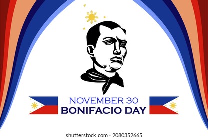 Happy Bonifacio Day vector illustration. Suitable for greeting card, poster and banner.