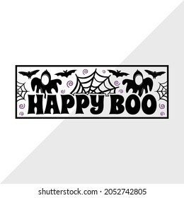 Happy Boo, Holiday Printable Vector Illustration