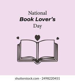 Happy book lovers day or national book lover day banner design. good for social media post, story.