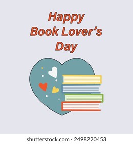 Happy book lovers day or national book lover day banner design. good for social media post, story.