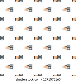 Happy boss day cup pattern seamless vector repeat for any web design