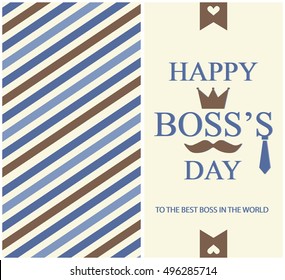 Happy Boss Day Greeting card or background. vector illustration.