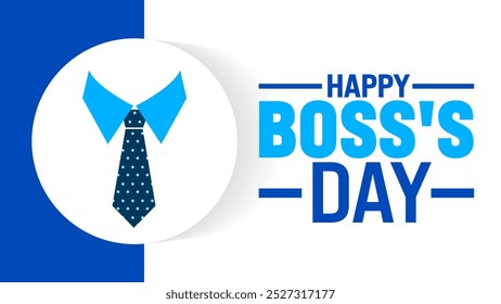 Happy Boss's Day Day background or banner design template is observed every year in October. Holiday concept. Template for card, poster, placard, template. eps 10