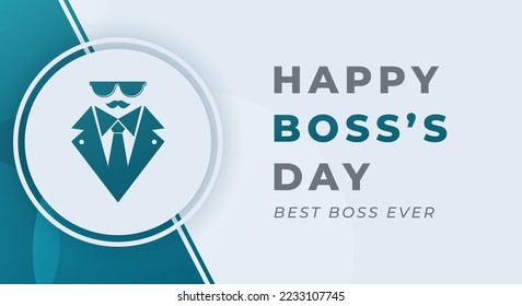 Happy Boss Day Celebration Vector Design Illustration. Plantilla para fondo, cartel, cartel, publicidad, tarjeta de felicitación o elemento de diseño impreso