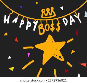 Happy Boss's Day greeting design - 16 October