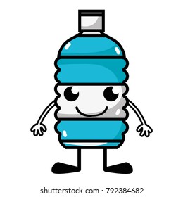 happy bottle wather kawaii with arms and legs