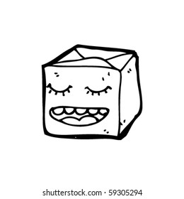 caricatura de caja feliz