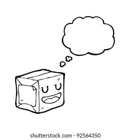 happy box cartoon character
