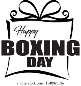 Happy Boxing Day Banner, Vector illustration