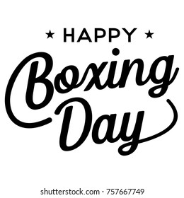 Happy Boxing Day Banner, Vector