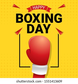Happy Boxing Day celebration vector illustration