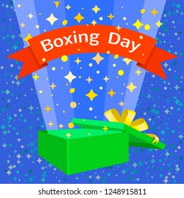 Happy boxing day concept background. Flat illustration of happy boxing day vector concept background for web design