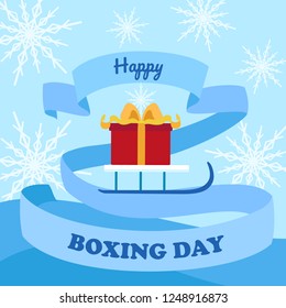 Happy boxing day concept background. Flat illustration of happy boxing day vector concept background for web design