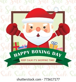 Happy Boxing Day Messages, Wishes, Quotes, And Images 60 Happy Boxing Day. Cute santa claus wearing boxing gloves with gifts and ribbon. Vector illustration of boxing day.