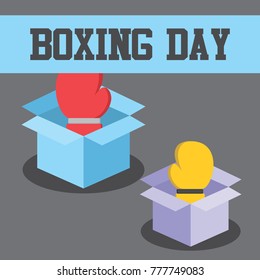 Happy Boxing Day Illustration Vector Design