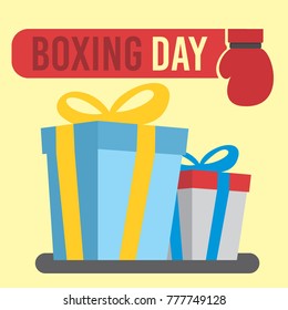 Happy Boxing Day Illustration Vector Design