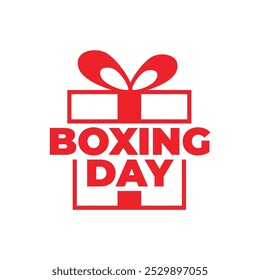 Happy boxing day logo set. Flat set of happy boxing day logo for web design