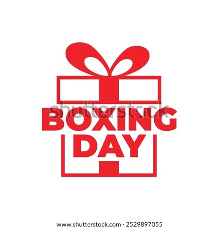 Happy boxing day logo set. Flat set of happy boxing day logo for web design