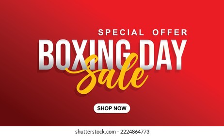 Happy boxing day. Boxing day sale poster. Special offer boxing day background vector design illustration. Boxing day banner.