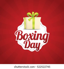 Happy Boxing Day sale. Vector royalty free stock illustration for greeting card, promotion, poster and banner.