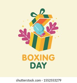 Happy boxing day sale web banner illustration vector