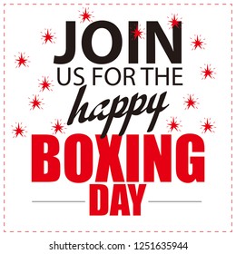 happy boxing day text letter draw sale