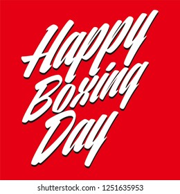 Happy Boxing Day Text Letter Draw Sale