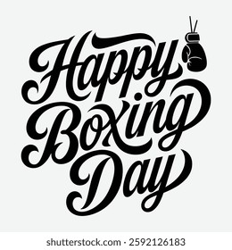 Happy boxing day typography design