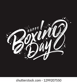 happy boxing day typography vector
