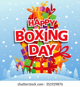 Happy Boxing Day! Vector illustration