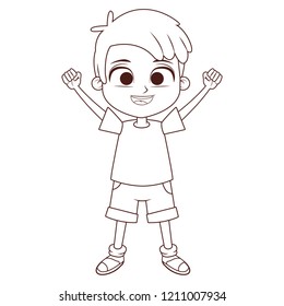 Happy boy cartoon