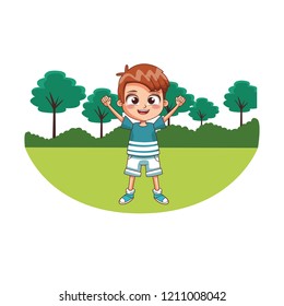 Happy boy cartoon