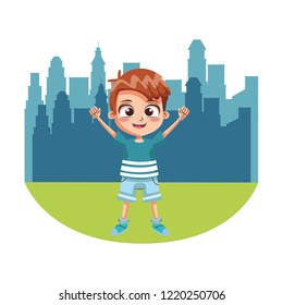 Happy boy cartoon