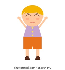 Happy boy cartoon.