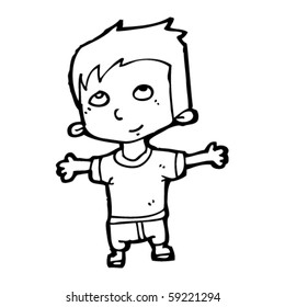happy boy cartoon