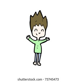 happy boy cartoon