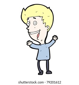 caricatura de un niño feliz