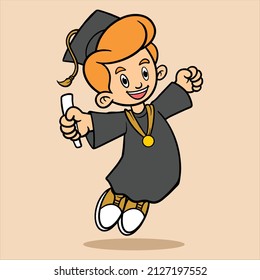 happy boy cartoon for commercial use