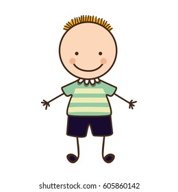happy boy cartoon icon, vector illustration design