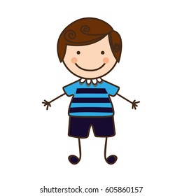 happy boy cartoon icon, vector illustration design