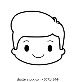 happy boy character avatar vector illustration design