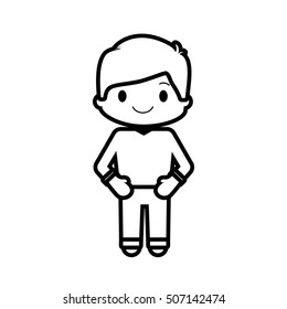happy boy character avatar vector illustration design
