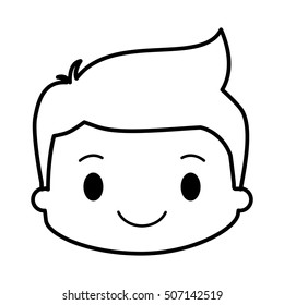 happy boy character avatar vector illustration design