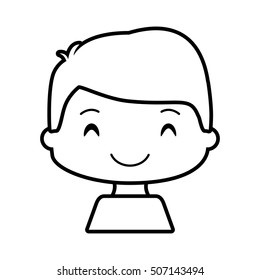 happy boy character avatar vector illustration design