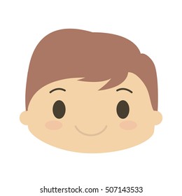 happy boy character avatar vector illustration design