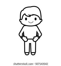 happy boy character avatar vector illustration design