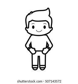 happy boy character avatar vector illustration design