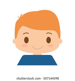 happy boy character avatar vector illustration design