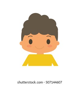 happy boy character avatar vector illustration design