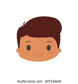 happy boy character avatar vector illustration design